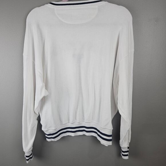 Genuine Polo Ralph Lauren Wimbledon Terry Sweatshirt White Size Medium - Picture 2 of 8
